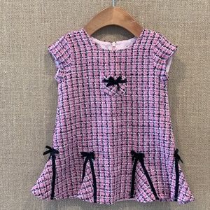 Rosetta Millington Pink Tweed Dress Size 12 months